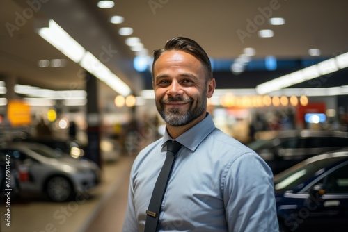 Male sales manager. Top professions concept. Portrait with selective focus and copy space © top images