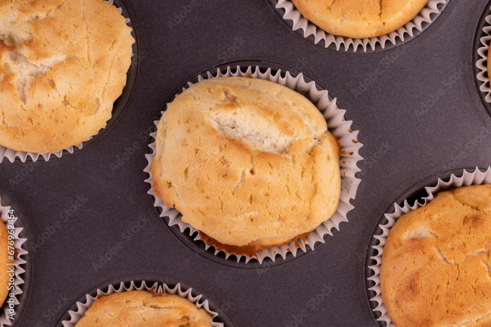 baked delicious and fresh cupcakes in cupcake molds baked delicious and fresh cupcakes in cupcake molds