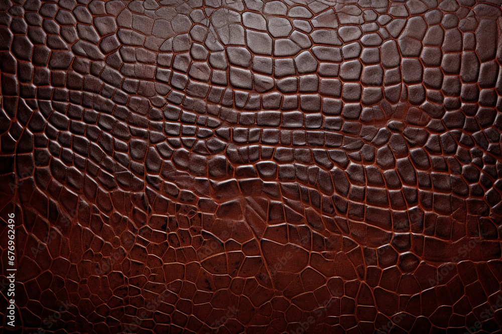 茶色や黒色の本革、テクスチャード加工,Authentic brown leather with a textured background,Generative AI - obrazy, fototapety, plakaty 