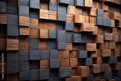Urban Fusion: Concrete and Wood Wall, a Modern Blend for Stylish Living Spaces