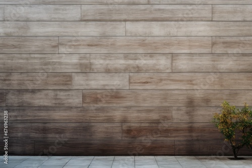 Urban Fusion: Concrete and Wood Wall, a Modern Blend for Stylish Living Spaces © ChaoticMind