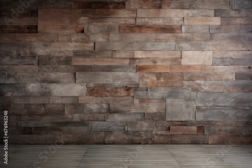 Urban Fusion  Concrete and Wood Wall  a Modern Blend for Stylish Living Spaces