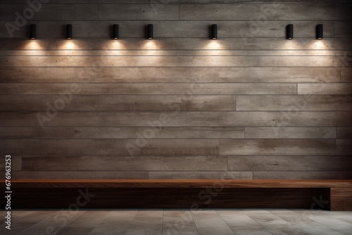 Urban Fusion  Concrete and Wood Wall  a Modern Blend for Stylish Living Spaces