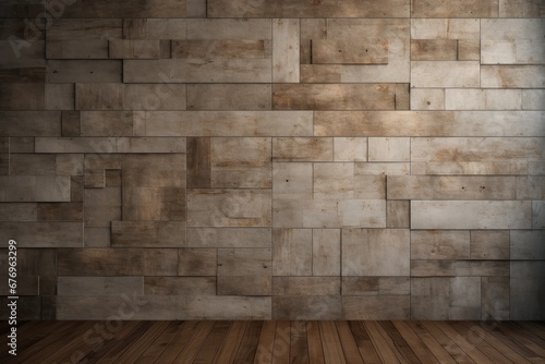 Urban Fusion: Concrete and Wood Wall, a Modern Blend for Stylish Living Spaces