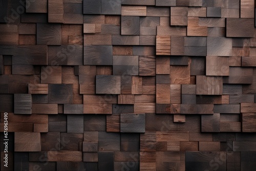 Rustic Elegance: Contemporary Wooden Wall Infusing Style and Warmth into Modern Living Spaces © ChaoticMind