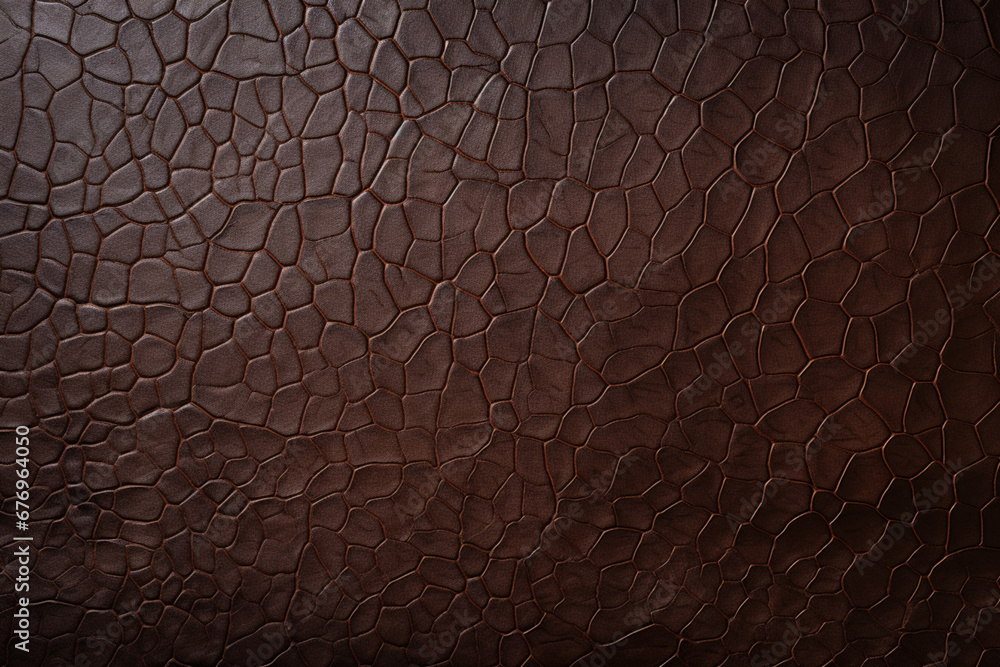 茶色や黒色の本革、テクスチャード加工,Authentic brown leather with a textured background,Generative AI - obrazy, fototapety, plakaty 