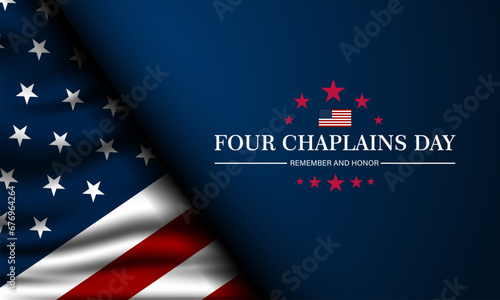 Four Chaplains Day February 03 Background Vector Illustration photo