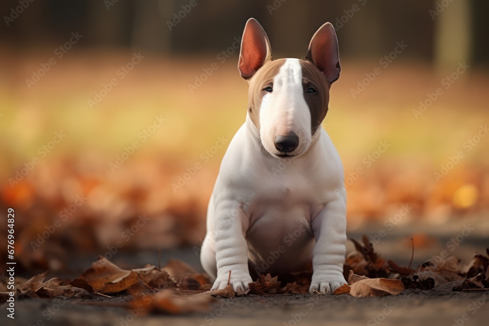 Miniature Bull Terrier Dog - Portraits of AKC Approved Canine Breeds