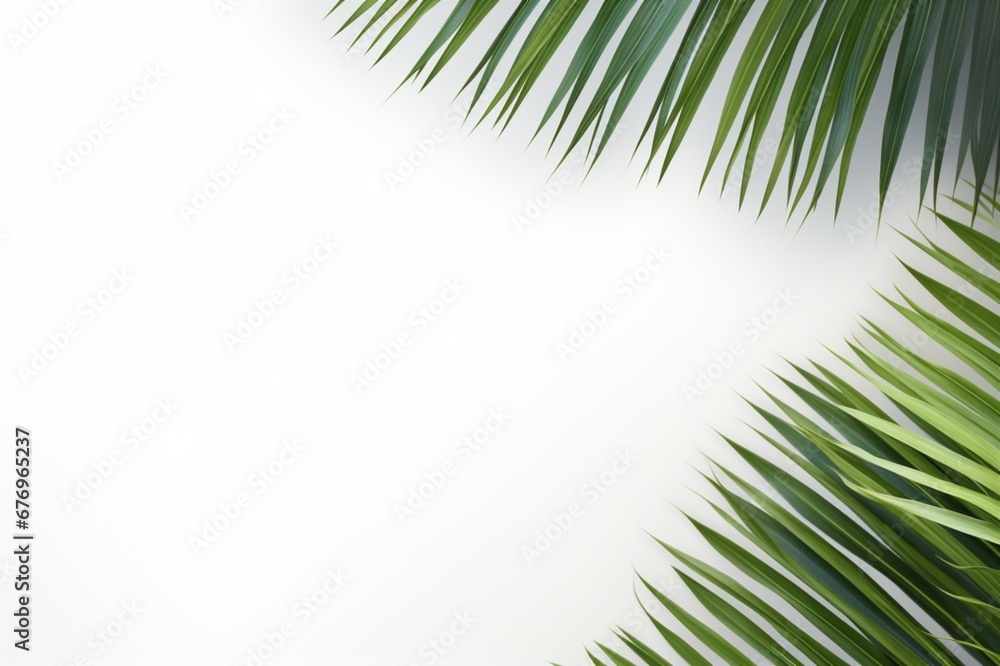 Palm on a white background with space for naming and branding. Palm on a white background with space for naming and branding.
