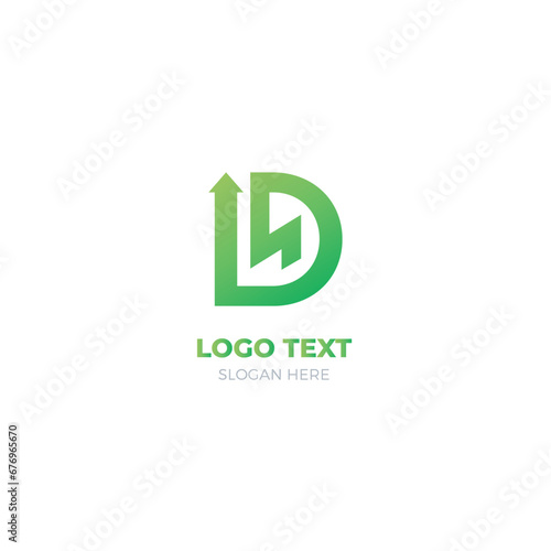 Free Download D logo arrow vector template - GFXLoad
