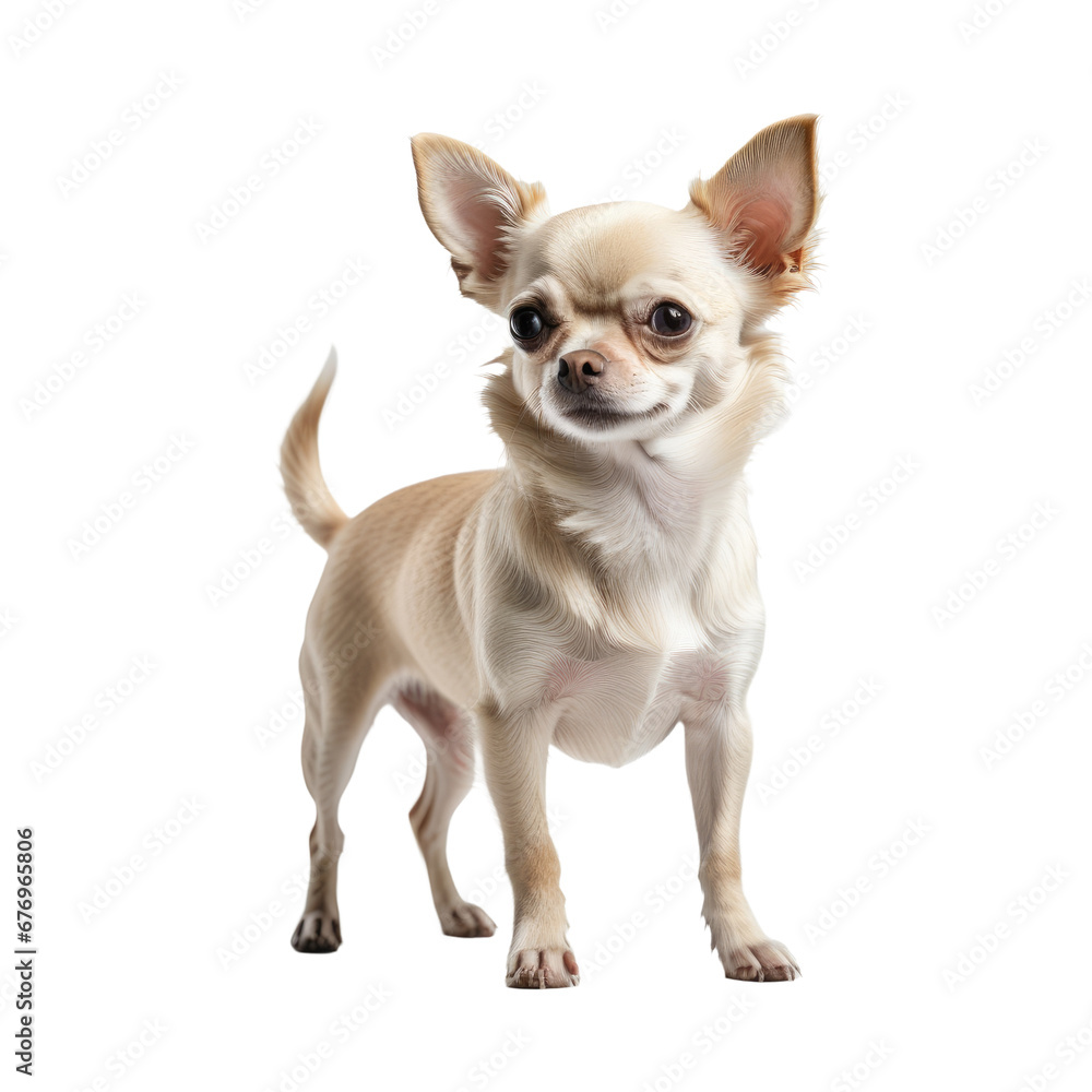 chihuahua puppy isolated on white, cut out