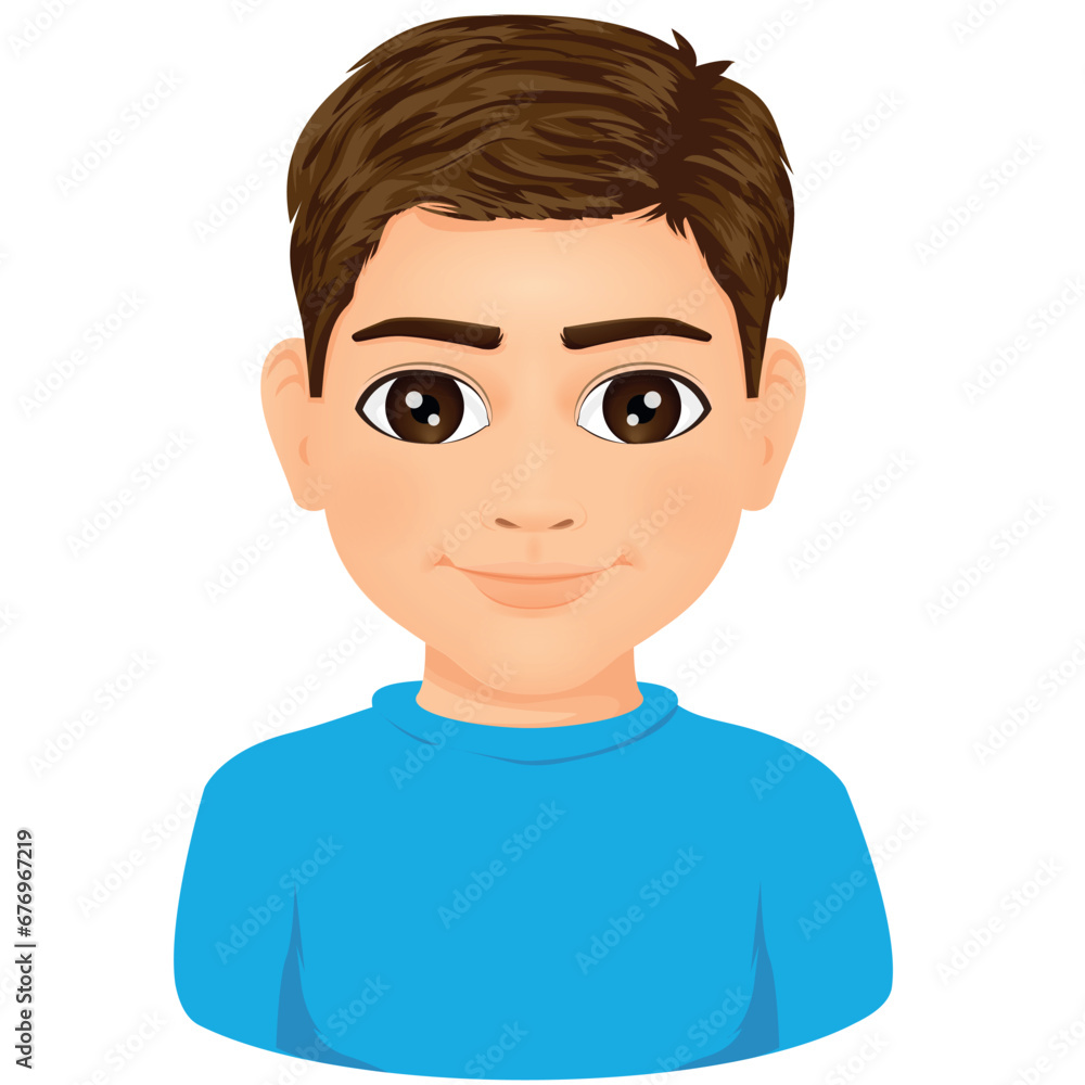 young boy with brown hair
