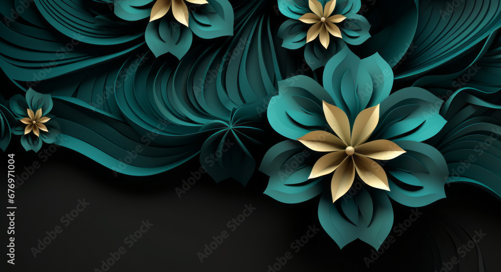 Blue green lush tropical leaves on a dark black background, abstract green texture, nature background, tropical leaf Blue green lush tropical leaves on a dark black background, abstract green texture, nature background, tropical leaf