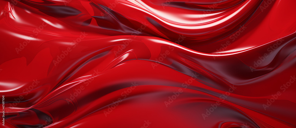 Obraz premium Bright pink transparent soap bubbles on pink background, Gradient Background in blush Colors with soft Waves. Elegant Display Wallpaper