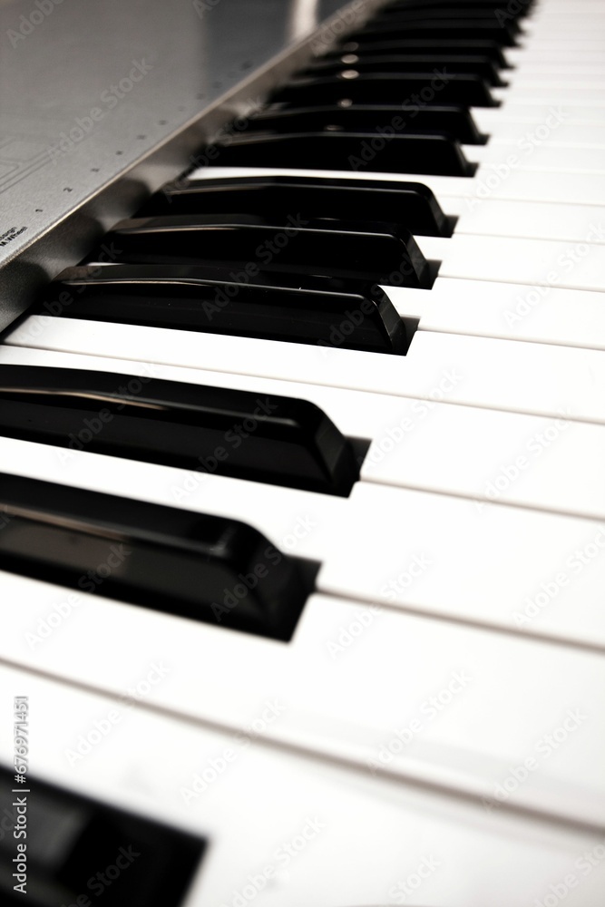 Vertical shot of the piano keys Vertical shot of the piano keys