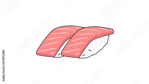 大トロ 寿司 日本 イラスト