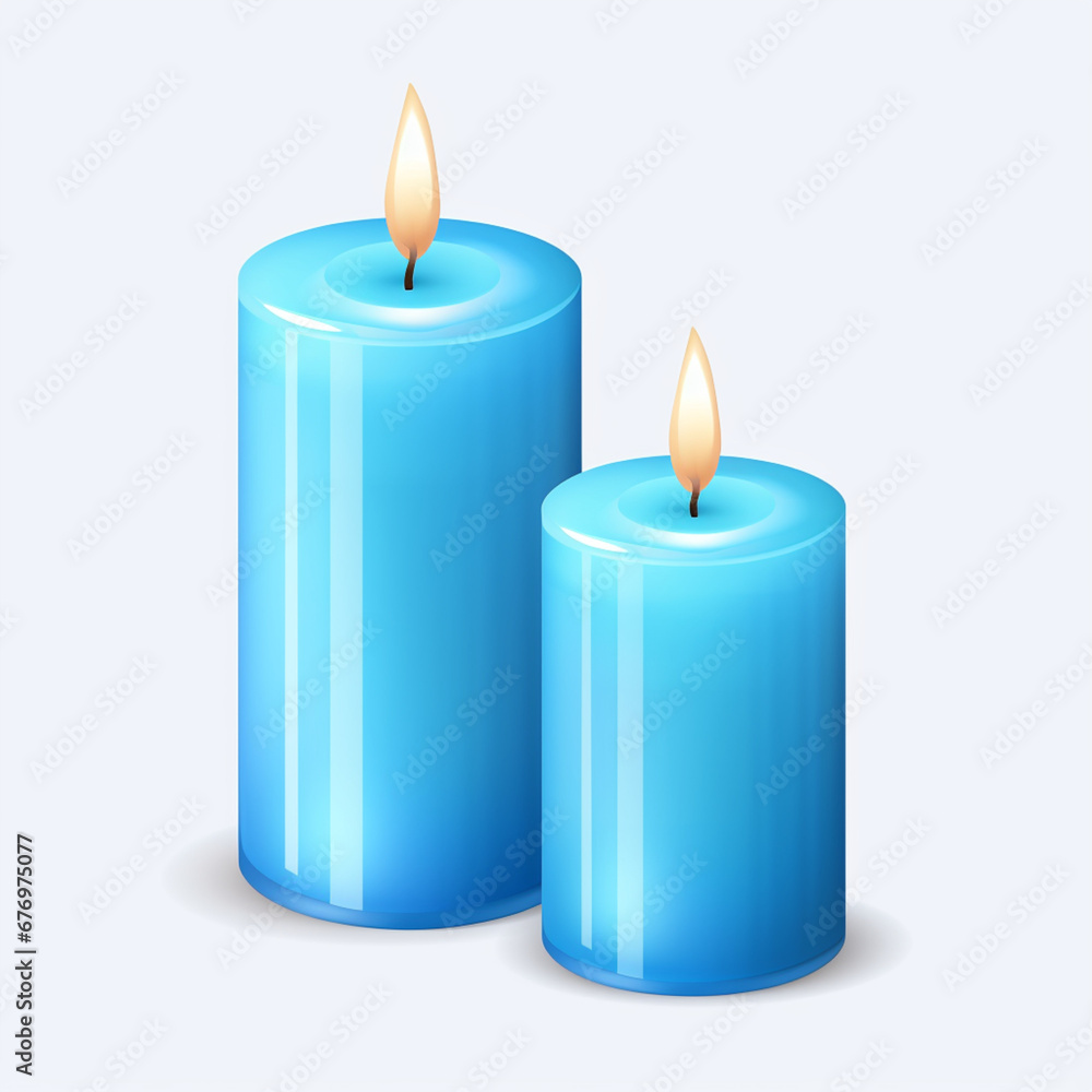 Three Blue Candles with a Minimalist Background
Three Blue Candles with a Minimalist Background