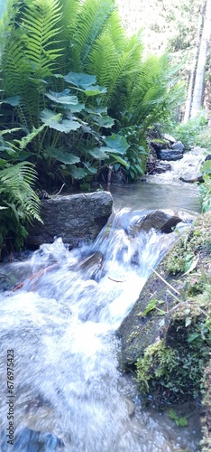 hike to Stuibenfall  highest waterfall in Tyrol is the 159-meter-high Stuibenfall. It dazzles passers-by with its enormous water amount. An exciting point during the trail is an 80-meter-long steel su photo