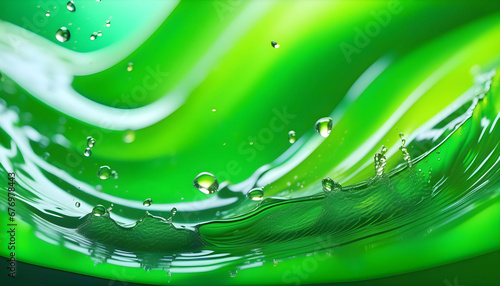 Abstract background Green eco wave, clean water and nature concept, 