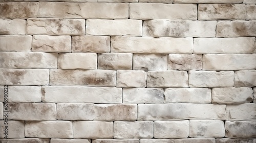 Cream and white stone wall, looking like stone bricks