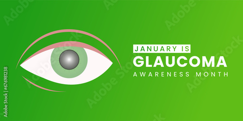 Vector illustration on the theme of National Glaucoma awareness month of January, national glaucoma banner, background. Vector Illustration