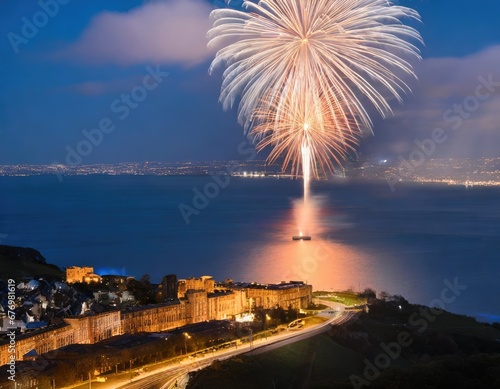 Feu d'Artifice au-dessus de la Baie photo