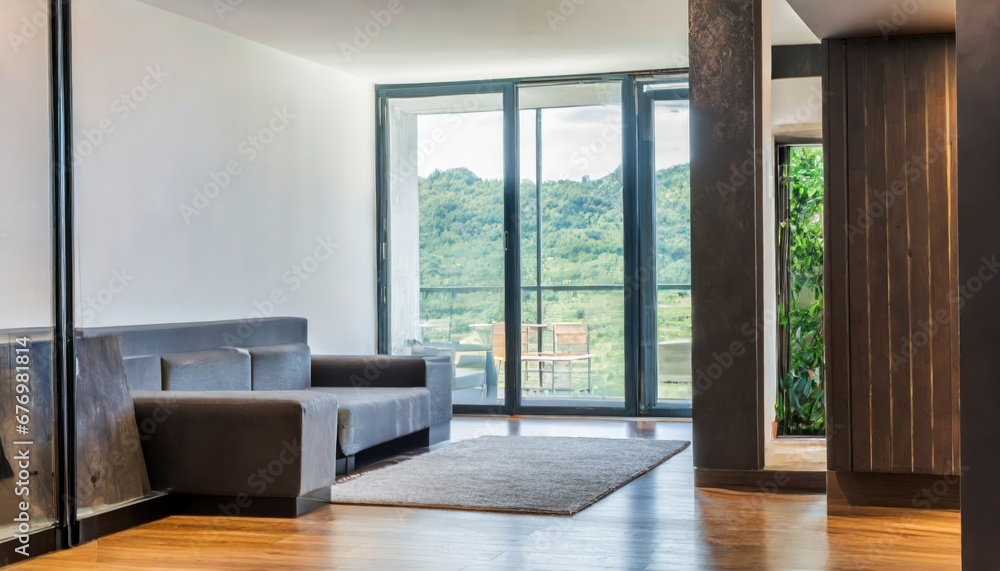 Intérieur Moderne avec Vue sur la Nature