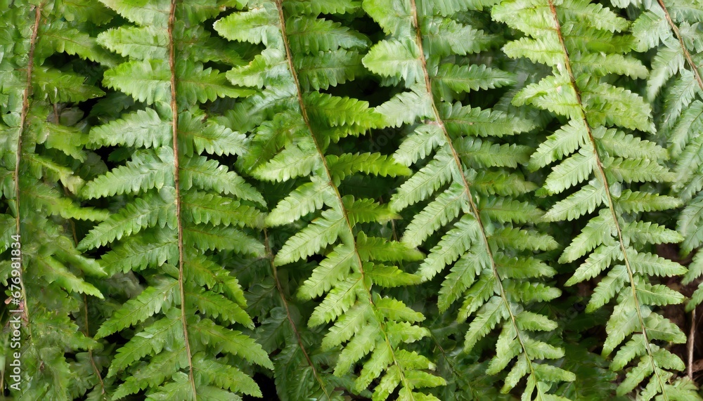 Gros plan feuilles de fougère vibrantes