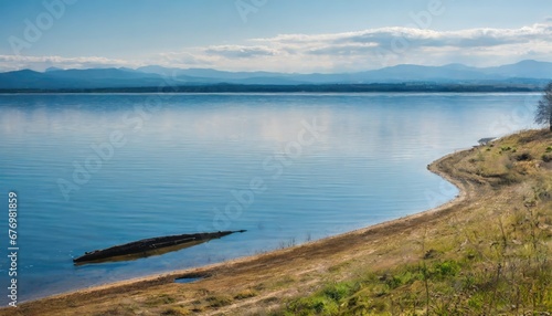 Obraz na płótnie Lac Paisible avec Vue sur les Montagnes w salonie