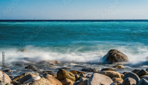Obraz na płótnie Côte Rocheuse avec Vagues w salonie