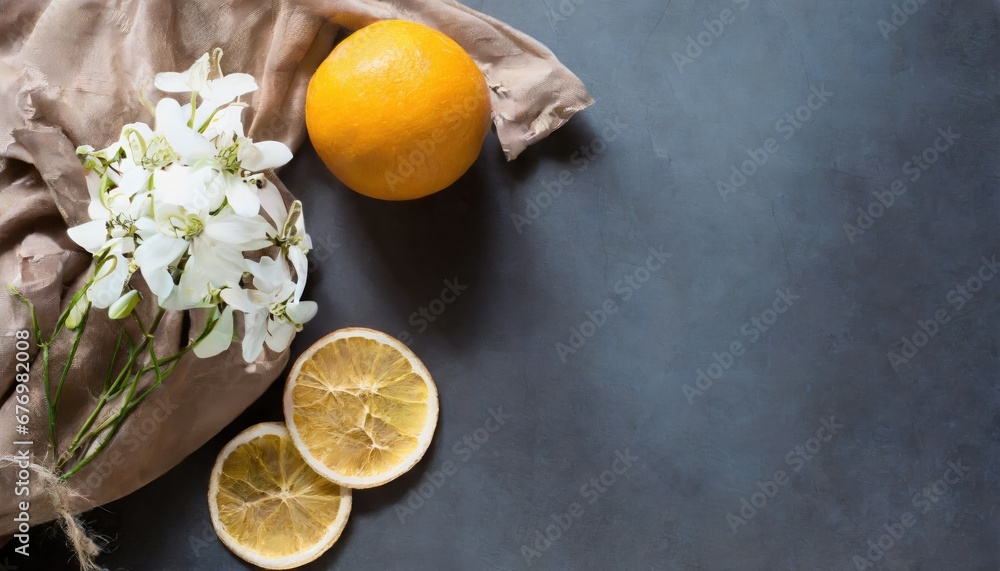 Nature Morte avec Oranges et Fleurs