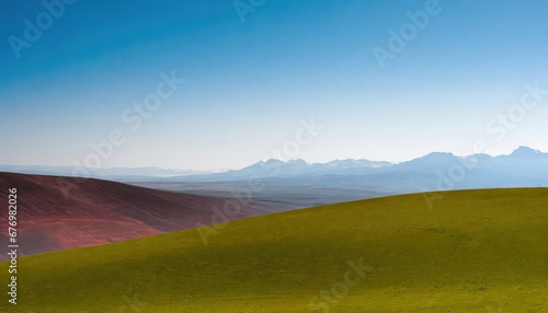 Obraz na płótnie Paysage de Collines Colorées w salonie