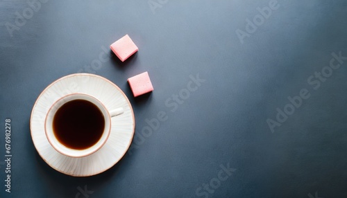 Pause café minimaliste avec espace de copie photo