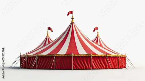 Circus Tent isolated on white background 3D Rendering