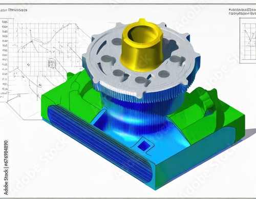 Conception CAO 3D d'une pièce mécanique avec analyse thermique