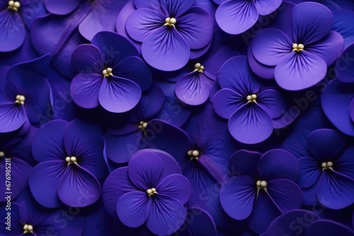 Beautiful purple pansy flower pattern. Floral spring background. Backdrop for wedding, mother's or woman's day. Springtime composition  © ratatosk