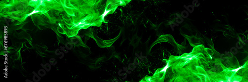 glowing green fire particle effect