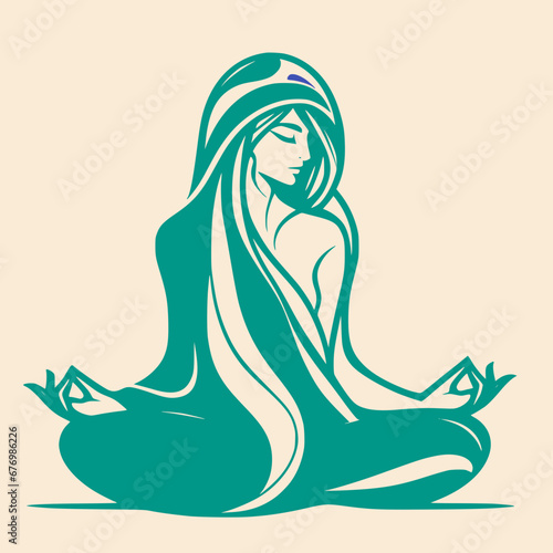 Defiance and Resilience: Lady Practicing  Meditation for Self-Healing