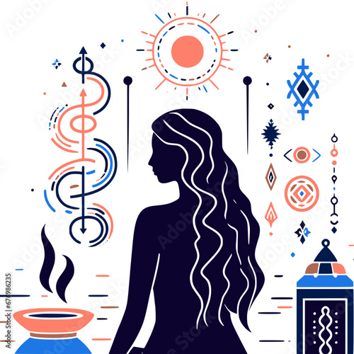 Centering the Self: Lady Practicing Mindfulness and Self-Care
