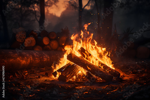 campfire - a fire at a camp