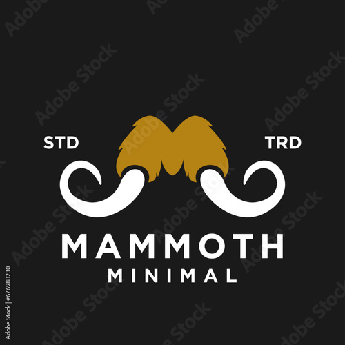 Mammoth M initial letter logo design