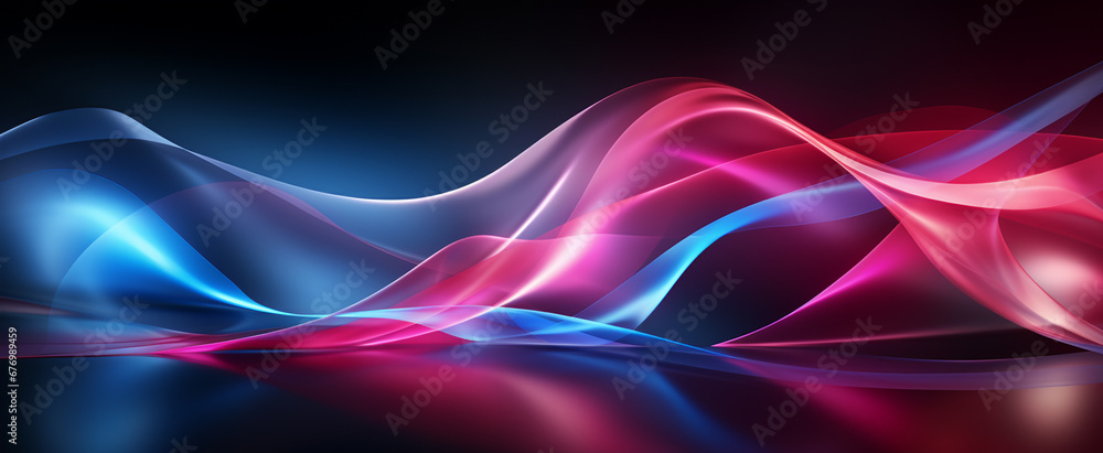 Abstract blue, yellow, pink lines wave light effect background Abstract blue, yellow, pink lines wave light effect background