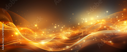 Abstract shiny color gold wave light effect background