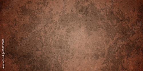 Brown stone wall texture grunge rock surface. dark concrete background backdrop. wide panoramic banner. old wall stone for rust brown distressed grunge background wallpaper rough concrete wall.