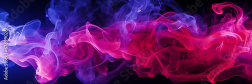 decorated with neon purple toxic smoke and lightning discharges isolated on background_ photo
