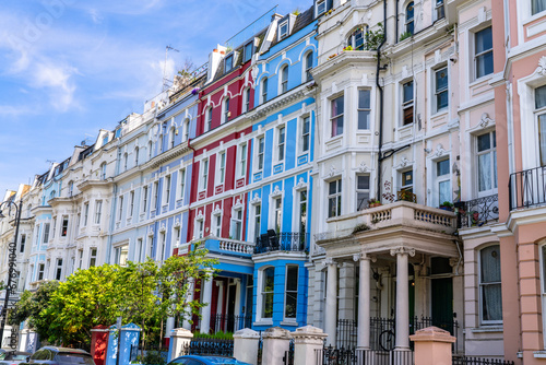 Colorful Row Houses in Notting Hill London England
