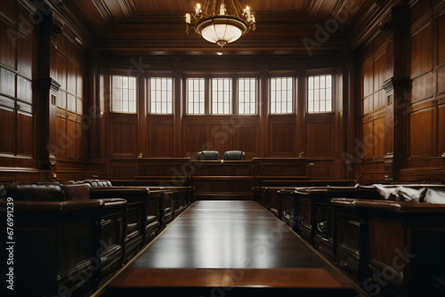 Empty courtroom environment 2 photo