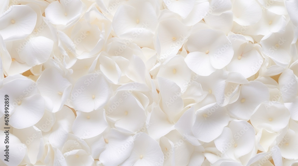 Beautiful white rose petals as background, top view Beautiful white rose petals as background, top view