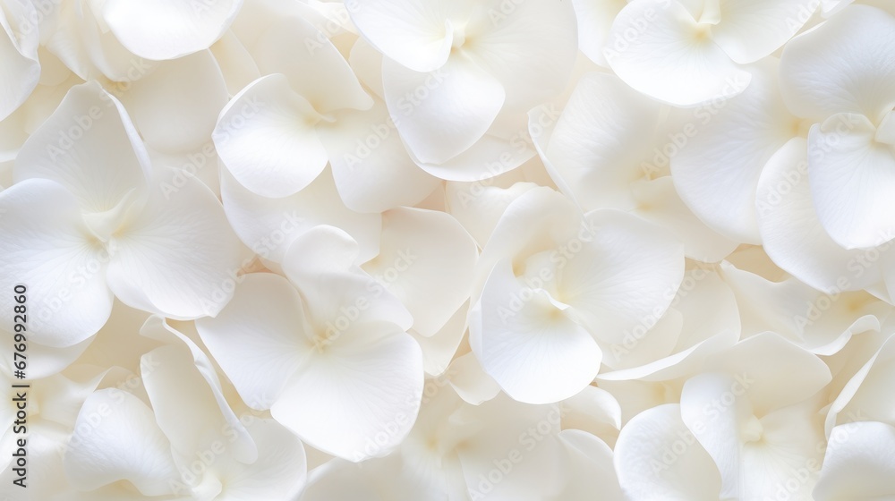 Beautiful white rose petals as background, top view Beautiful white rose petals as background, top view