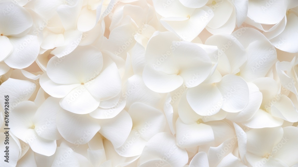 Beautiful white rose petals as background, top view Beautiful white rose petals as background, top view